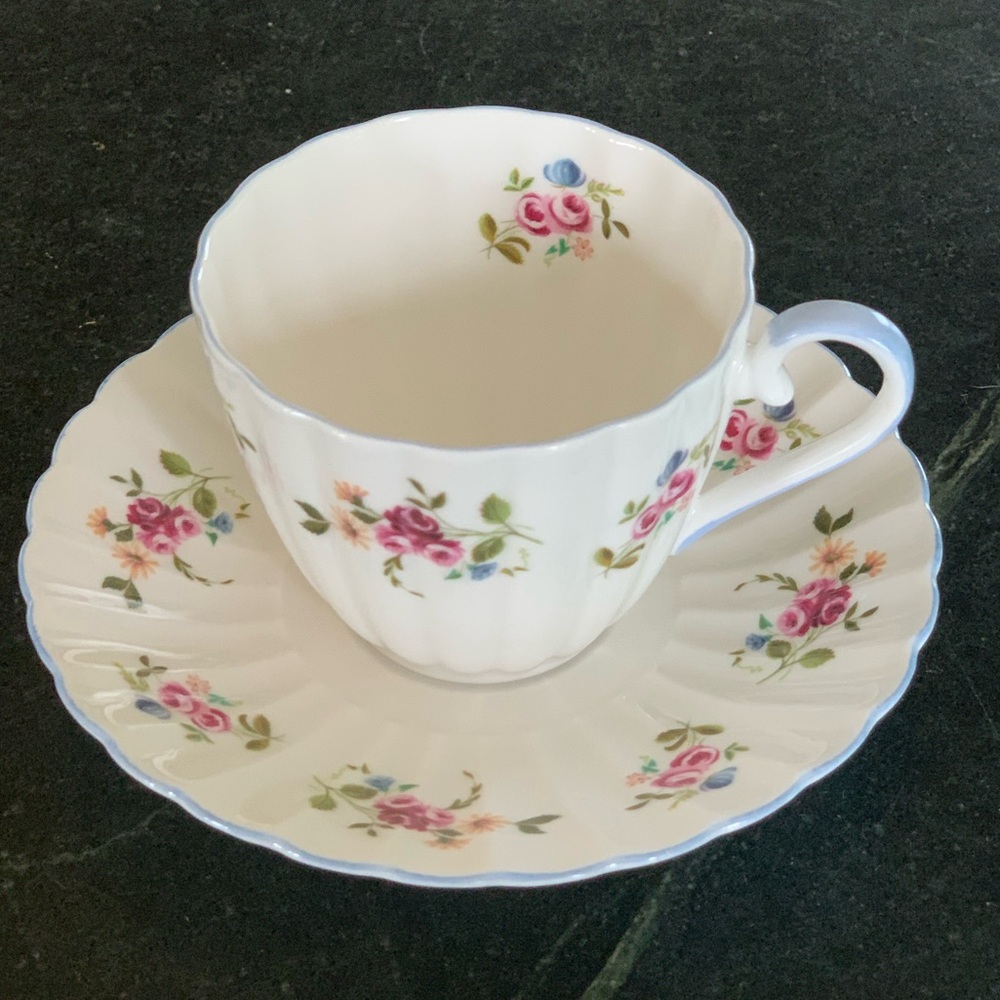 Vintage Royal Tuscan Tea Cup & Saucer. Fine English Bone China